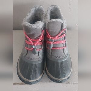 Kids Gray and Pink Shoes